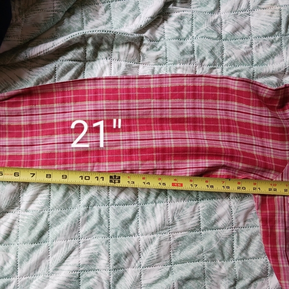 Champion Westerns Permenant Press Red Plaid Western Pearl Snap Womens Size 14 - Picture 11 of 12